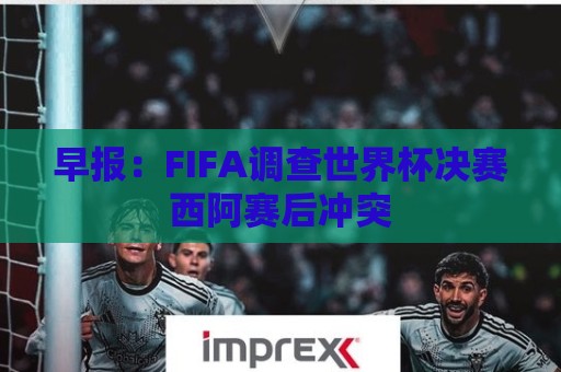 早报:FIFA调查世界杯决赛西阿赛后冲突 早报:FIFA调查世界杯决赛西阿赛后冲突